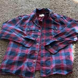 Con.strict Men's Plaid Shirt - Burgundy and Navy